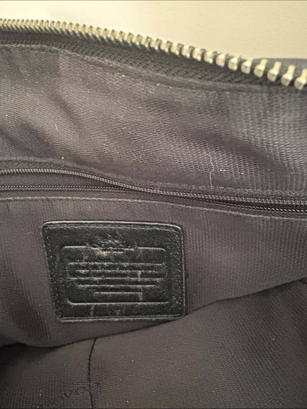 Coach Gray/Black Signature Satchel with Polished Hardware - Picture 8 of 9